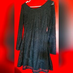 Elegant Black Lace Dress